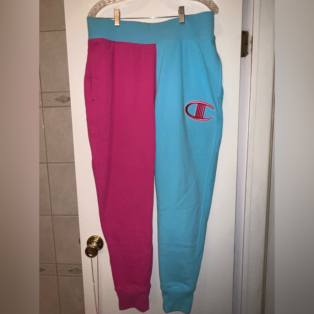 Pink & Blue Champion Sweatpants